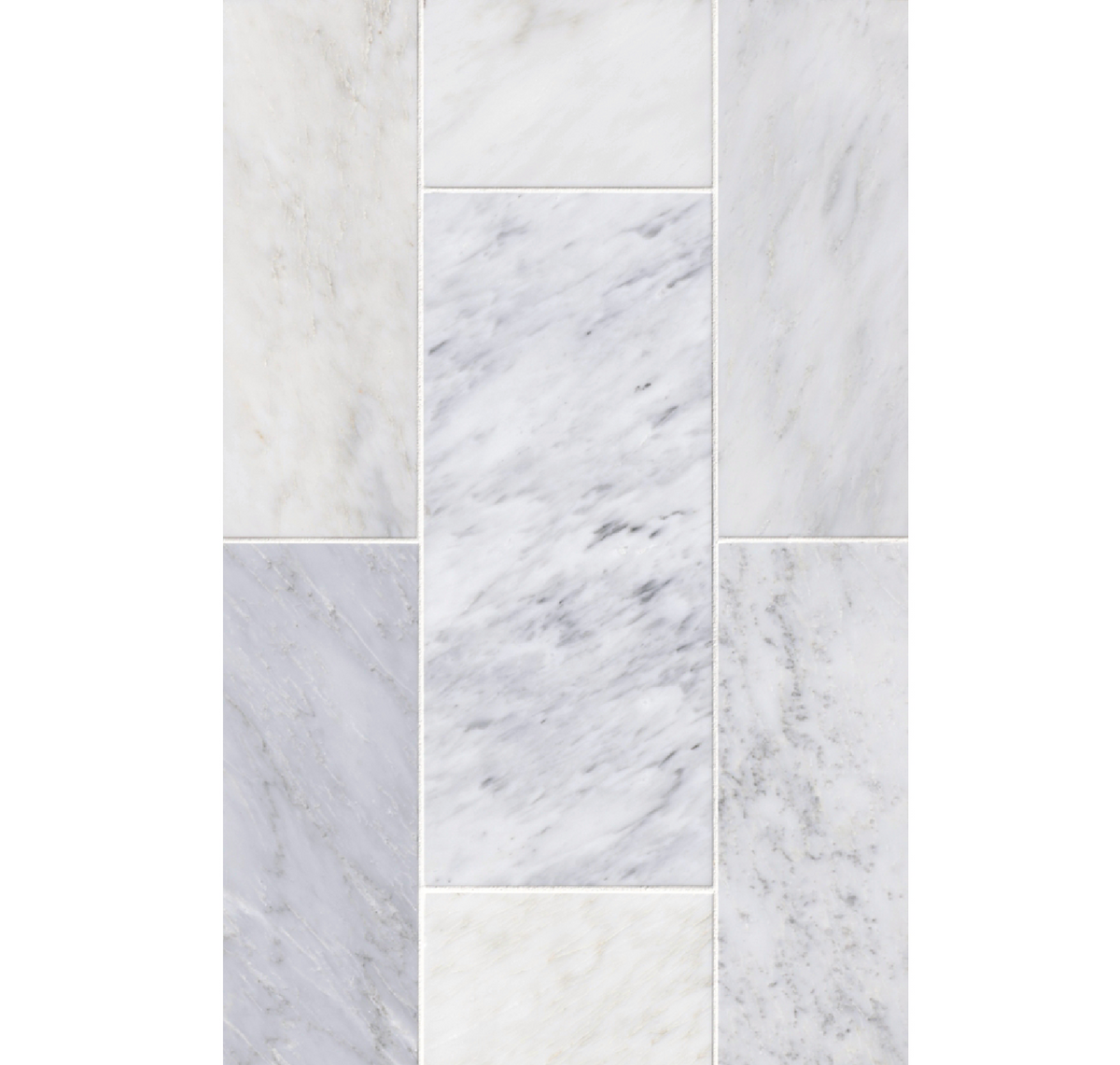 Hampton Carrara Polished Marble Wall and Floor Tile - 8 x 19.5 in.