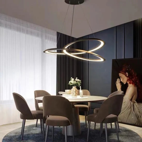 Dlsslighting Hanging Lamp Decoration Round LED Chandelier