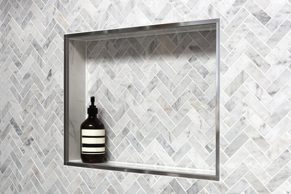 Schluter Systems QUADEC 0.25-in W x 98.5-in L Classic Grey Color-Coated Aluminum Tile Edge Trim