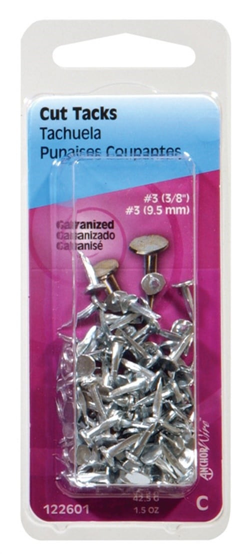 Hillman No. 4 x 7/16 in. Galvanized Silver Steel Cut Tacks, 1.75 oz Pack