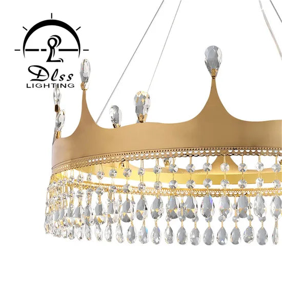 DLSS Lighting Co., Ltd Hot Sale Large Pendant Hanging Light LED Crystal Chandeliers Modern Decorative Pendant Lamp