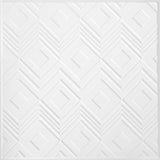 Armstrong Ceilings 24-in x 24-in Tango 6-Pack White Patterned 15/16-in Drop Acoustic Panel Ceiling Tiles