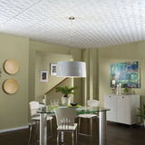 Armstrong Ceilings 24-in x 24-in Tango 6-Pack White Patterned 15/16-in Drop Acoustic Panel Ceiling Tiles