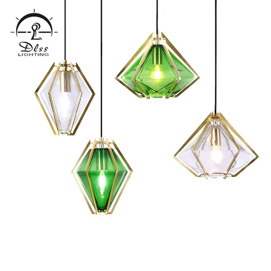 DLSS Lighting Co., Ltd. Indoor Room Glam Green Glass Pendant Light