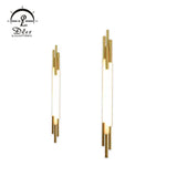 DLSS Lighting Iron Glass Tube Gold Chandelier LED Light pendant Light