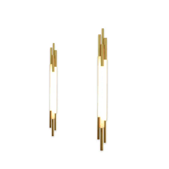 DLSS Lighting Iron Glass Tube Gold Chandelier LED Light pendant Light
