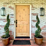 Krosswood Doors 32 in. x 80 in. Rustic Knotty Alder Arch Top Provincial Stain Left-Hand Inswing Wood Single Prehung Front Door