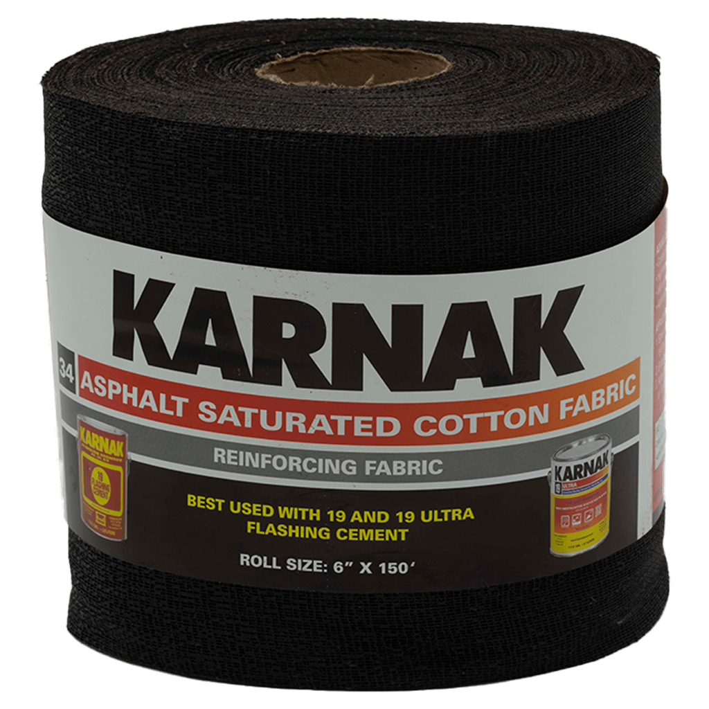 Karnak 34 Utility Grade Asphalt Fabric Black 9" x 150'