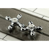 Elements of Design Heritage Chrome 2-Handle Bridge Kitchen Faucet with Brass Side Sprayer, Deck-Mount, 4-Hole