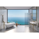 Kingston Brass Concord KS8135DL Oil Rubbed Bronze Freestanding Tub Faucet with Hand Shower, Single-Handle