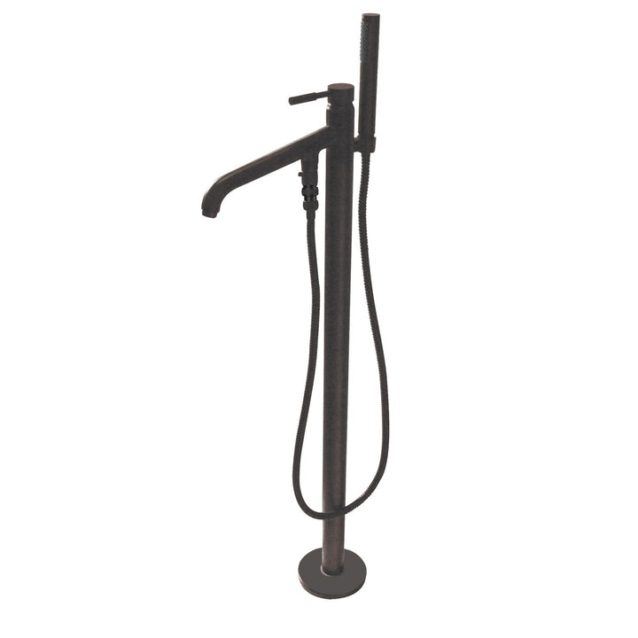 Kingston Brass Concord KS8135DL Oil Rubbed Bronze Freestanding Tub Faucet with Hand Shower, Single-Handle