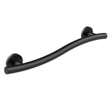 Keeney Wave 16-in Matte Black Wall Mount ADA-Compliant Grab Bar
