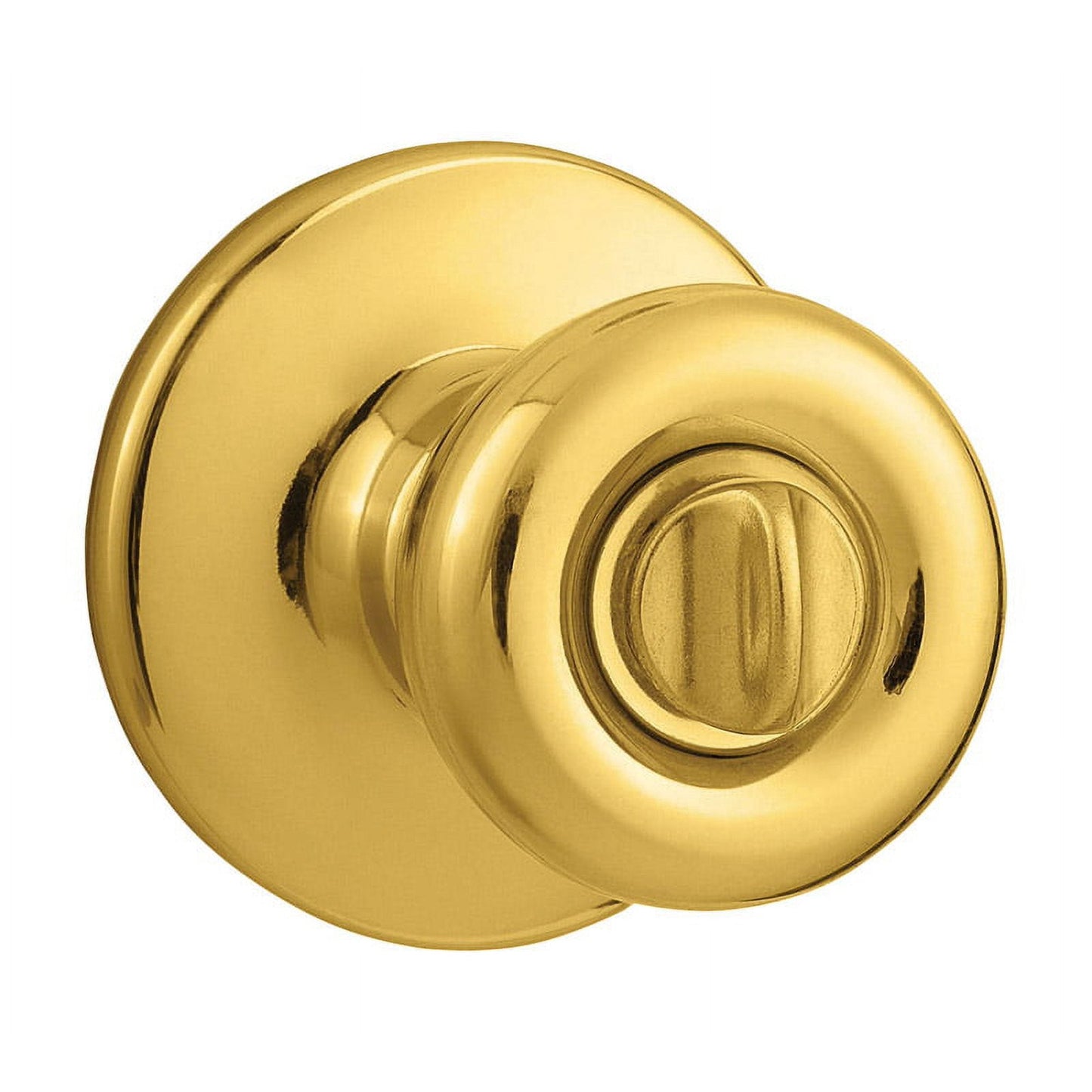 Kwikset Tylo Polished Brass Privacy Lockset, ANSI/BHMA Grade 3, 1-3/4 in