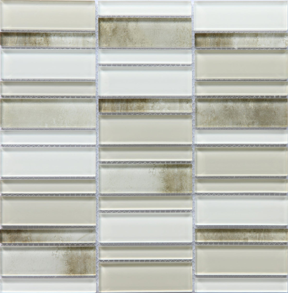 Emser La Vie 14-Pack Gray Glass Border Tile, 12 in. x 12 in. Mosaic