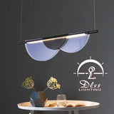 Dlss LED Translucent Wing Style Tube Pendant Light
