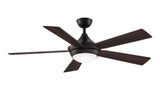 Fanimation Studio Collection Aire Drop 52-in Antique Bronze LED Indoor Ceiling Fan with Light Kit and Remote (5-Blade)