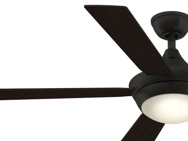 Fanimation Studio Collection Aire Drop 52-in Brushed Nickel LED Indoor Ceiling Fan with Light Kit and Remote (5-Blade)