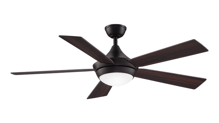 Fanimation Studio Collection AireDrop WiFi 52-in Aged Bronze LED Indoor Smart Ceiling Fan with Remote (5-Blade)