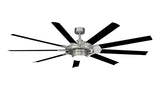Fanimation Studio Collection Slinger v2 72-in Matte Black LED Indoor/Outdoor Ceiling Fan with Light Kit and Remote (9-Blade)