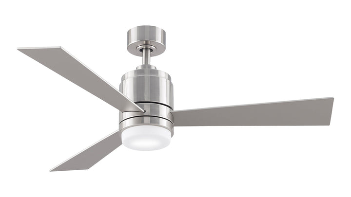 Fanimation Studio Collection Pylon 48-in Brushed Nickel LED Indoor Smart Ceiling Fan with Remote, 3-Blade