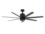 Fanimation Studio Collection Blitz 56-in Matte Greige LED Indoor/Outdoor Ceiling Fan with Remote, 7-Blade
