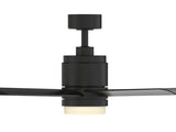 Fanimation Studio Collection Blitz 56-in Brushed Nickel LED Indoor/Outdoor Ceiling Fan with Remote (7-Blade)