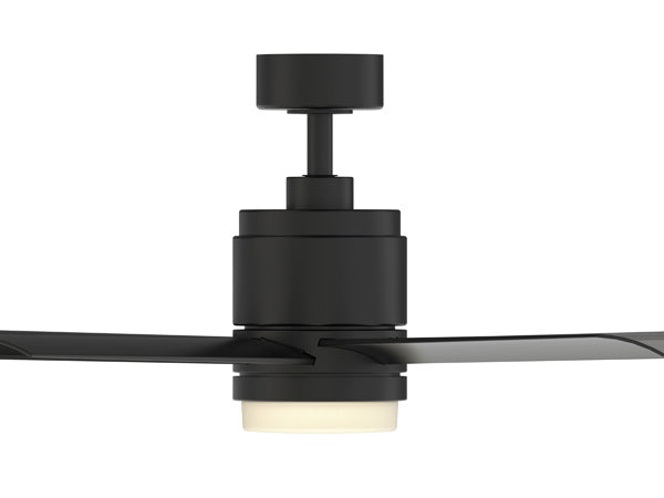 Fanimation Studio Collection Blitz 56-in Brushed Nickel LED Indoor/Outdoor Ceiling Fan with Light Kit and Remote, 7-Blade