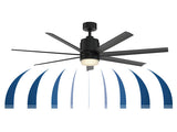 Fanimation Studio Collection Blitz 56-in Matte White LED Indoor/Outdoor Ceiling Fan with Remote (7-Blade)