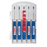 LENOX 5-Piece Precision Screwdriver Set with Plastic Case – Sizes SL 1/16, SL 3/32, SL 1/8, PH #0, PH #00
