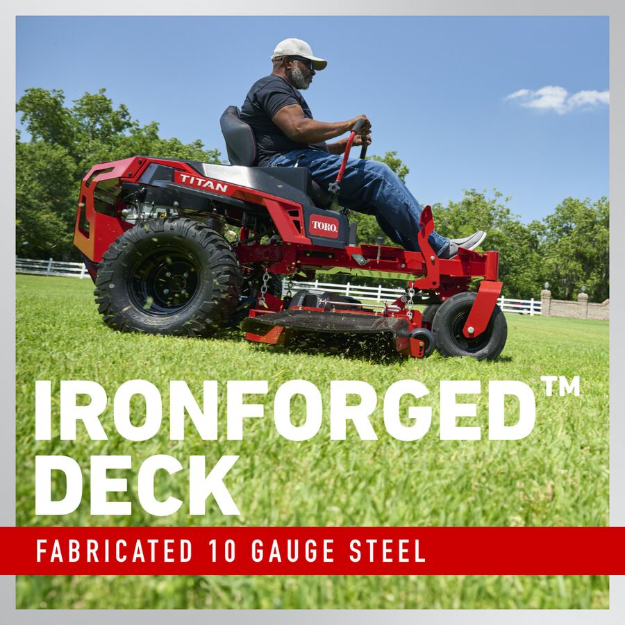 Toro TITAN 60 in. IronForged Deck, 24.5 HP Commercial V‑Twin Gas, Dual Hydrostatic Zero‑Turn Riding Mower