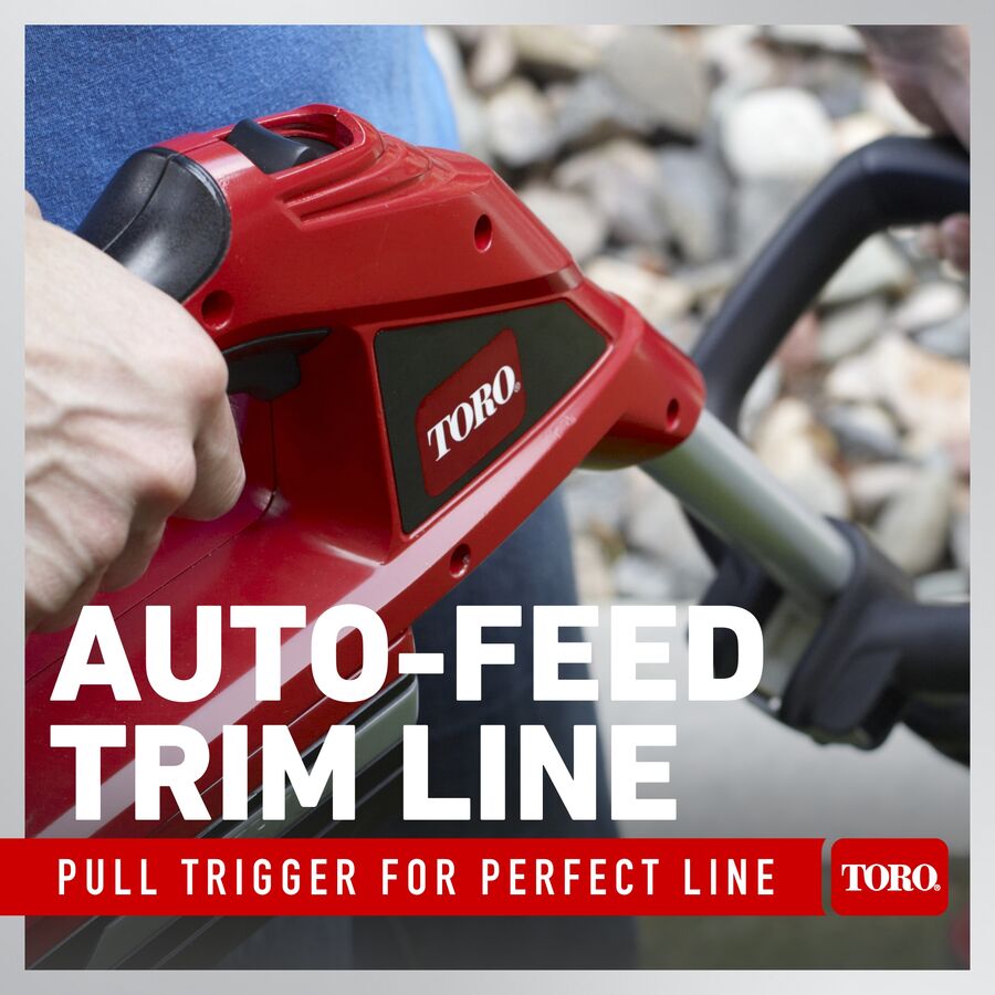 Toro 12 in. 20V MAX Lithium-Ion Cordless String Trimmer/Edger, Battery & Charger Included