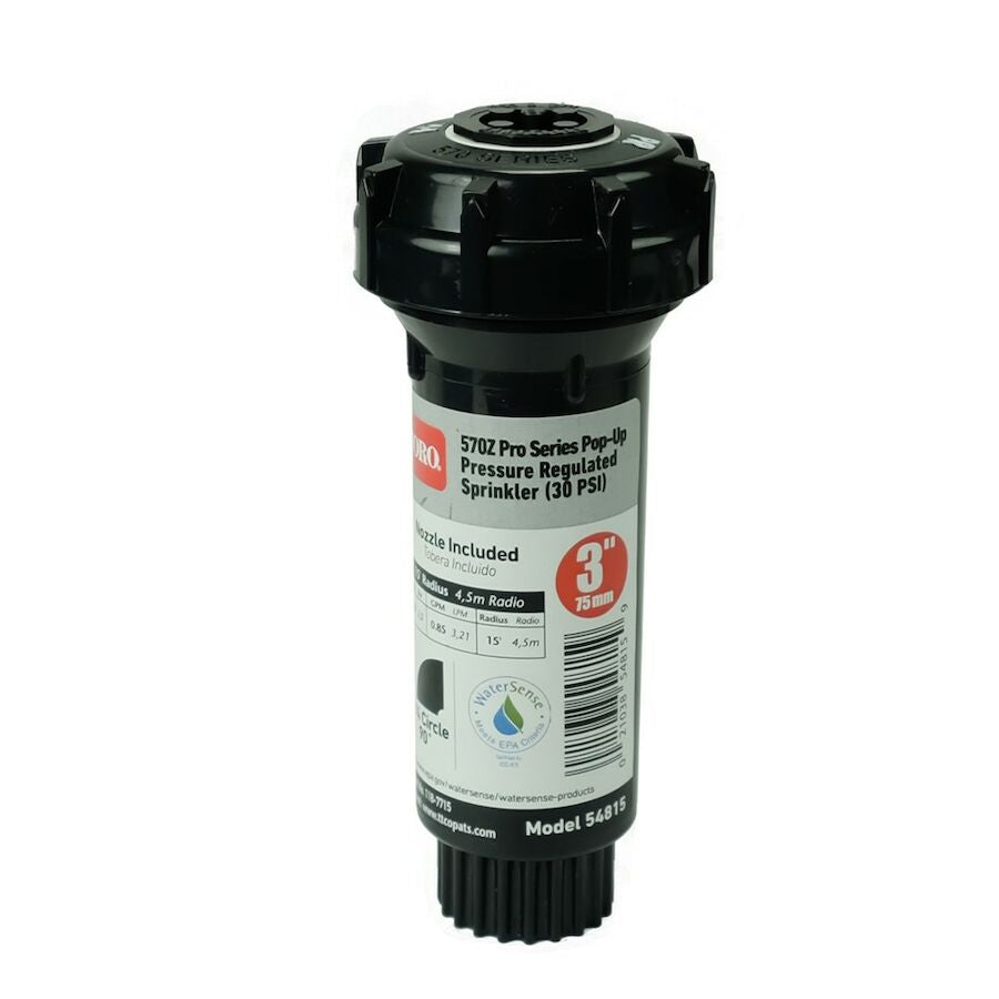 Toro 570 Series 3 in. Quarter-Circle Pop-Up Spray Head, Pressure Regulated (30 PSI)