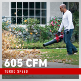 Toro 60V Max Brushless Cordless Leaf Blower, 605 CFM, Up to 120 MPH – 2.5Ah Battery & Charger Included (Model 51820)