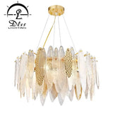 DLSS Lighting Leaf Shape Design Glass Pendant Lamp