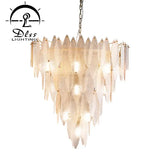 DLSS Lighting Leaf Shape Design Glass Pendant Lamp