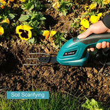 Liangye Battery Garden Tool 20V Cordless Grass Cutter, Hedge Shears and Raker