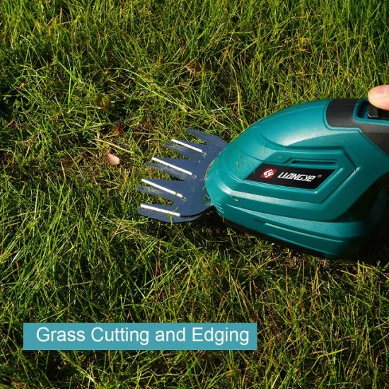 Liangye Battery Operated Garden Tool Kit Grass Cutter Hedge Shears and Raker 3 in 1