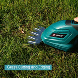Liangye Battery Operated Garden Tool Kit Grass Cutter Hedge Shears and Raker 3 in 1