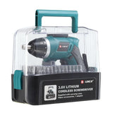Liangye Cordless Power Tools 3.6V Mini Battery Screwdriver Kit with Case