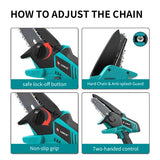 Liangye Electric Gardening Tools 20V 4 Inch Cordless Minin Chain Saw