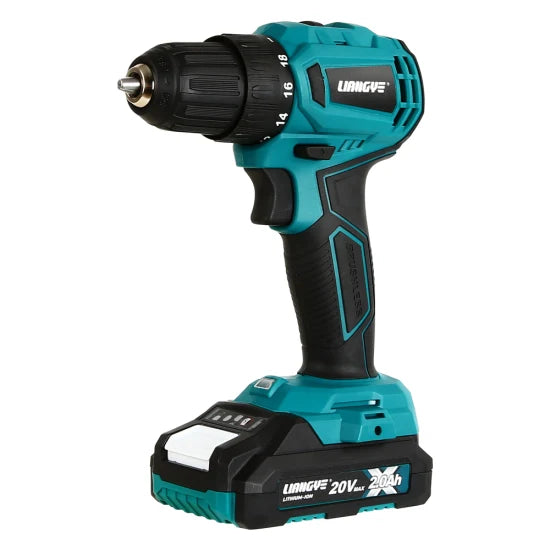 Liangye Ltihium Battery Power Tools Cordless 18V Rechargeable Brushless Drill