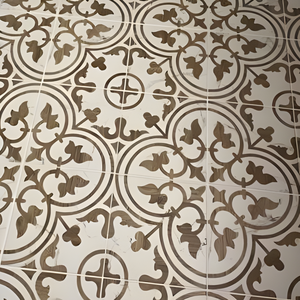 Llama Arte Loire Silver 9-3/4 in. x 9-3/4 in. Porcelain Floor and Wall Tile (10.88 sq. ft./Case)