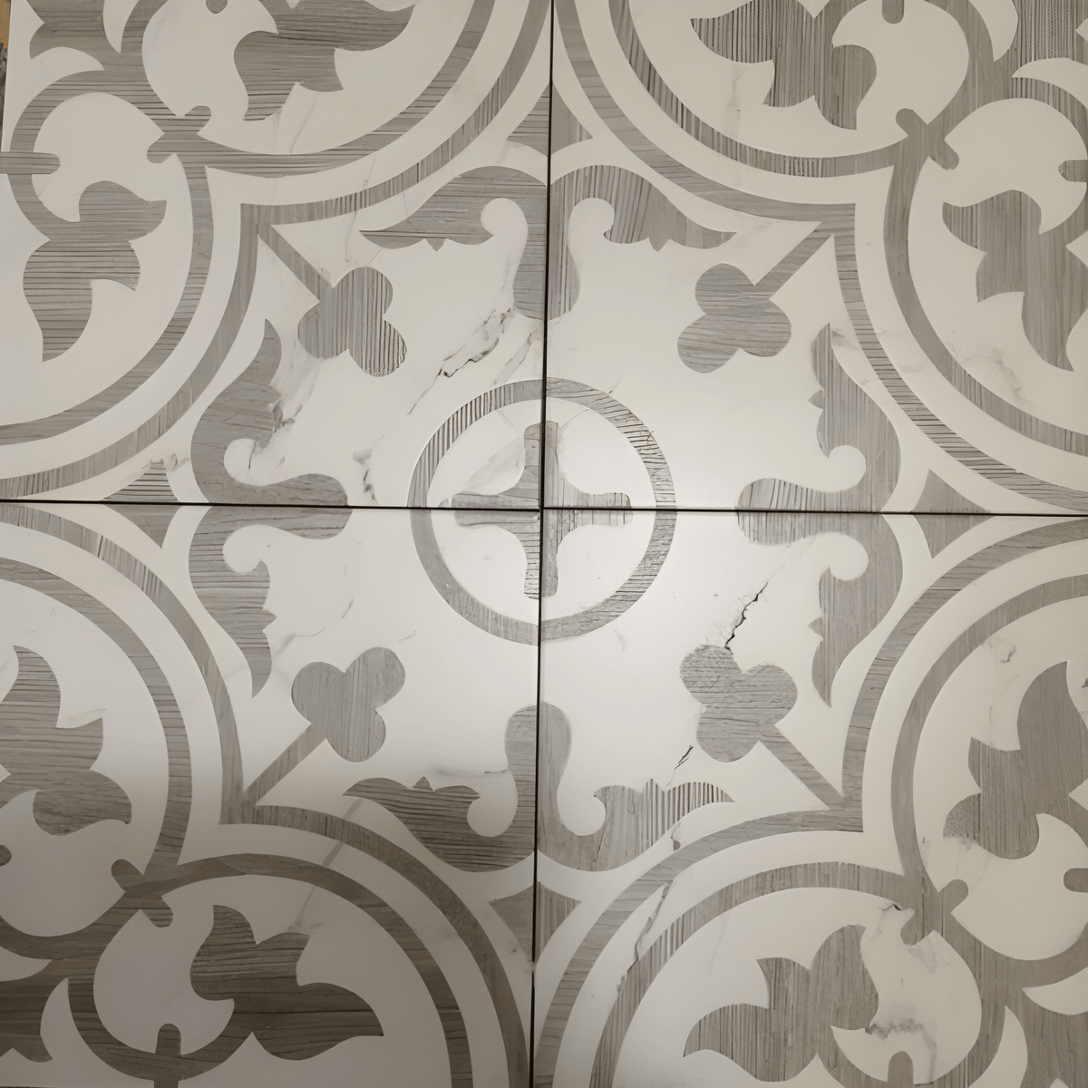 Llama Arte Loire Silver 9-3/4 in. x 9-3/4 in. Porcelain Floor and Wall Tile (10.88 sq. ft./Case) - Super Arbor