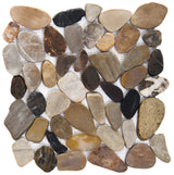 Emser Flat Rivera Pebble 10-Pack Natural Stone Border Tile, 12 in. x 12 in.