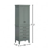 Avanity Madison 24"W x 16"D x 71"H White Linen Cabinet