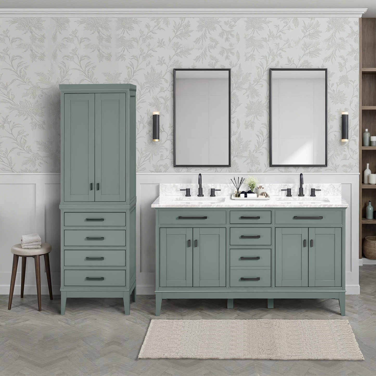 Avanity Madison 24"W x 16"D x 71"H White Linen Cabinet