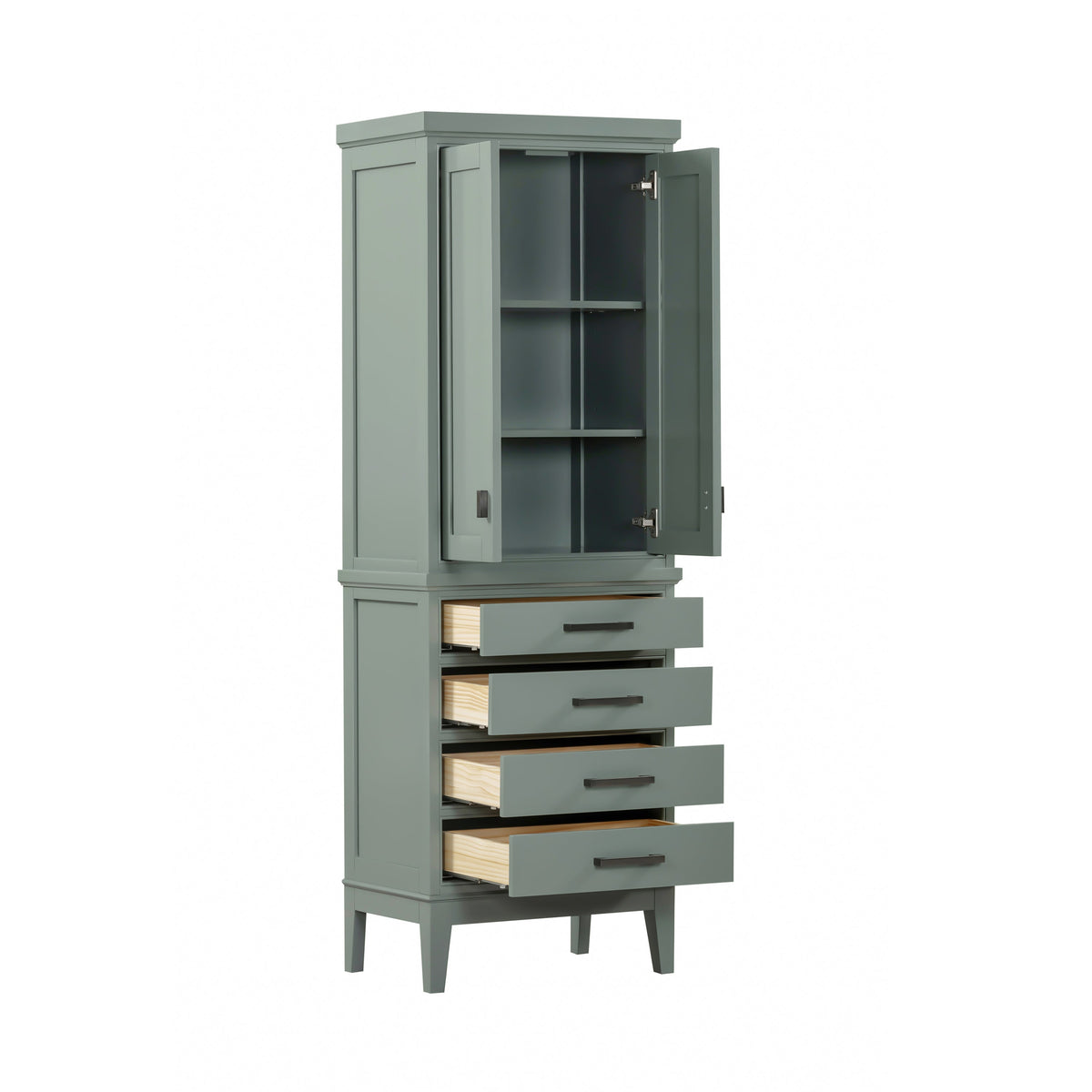Avanity Madison 24-in W x 71.2-in H x 16-in D Tobacco Poplar Freestanding Linen Cabinet
