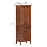 Avanity Madison 24-in W x 71.2-in H x 16-in D Tobacco Poplar Freestanding Linen Cabinet
