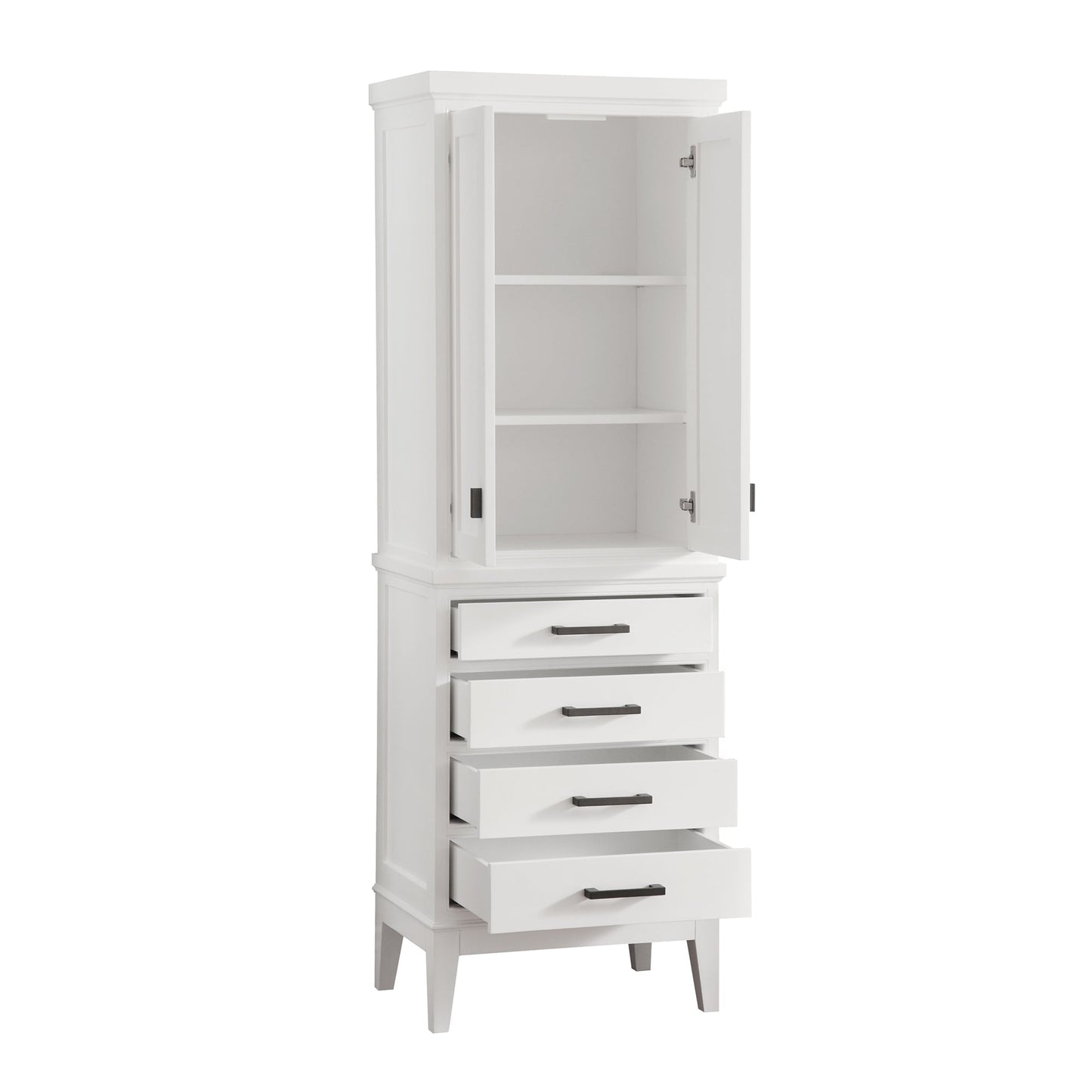 Avanity Madison 24 in. W x 16 in. D x 71.2 in. H White Bathroom Linen Cabinet