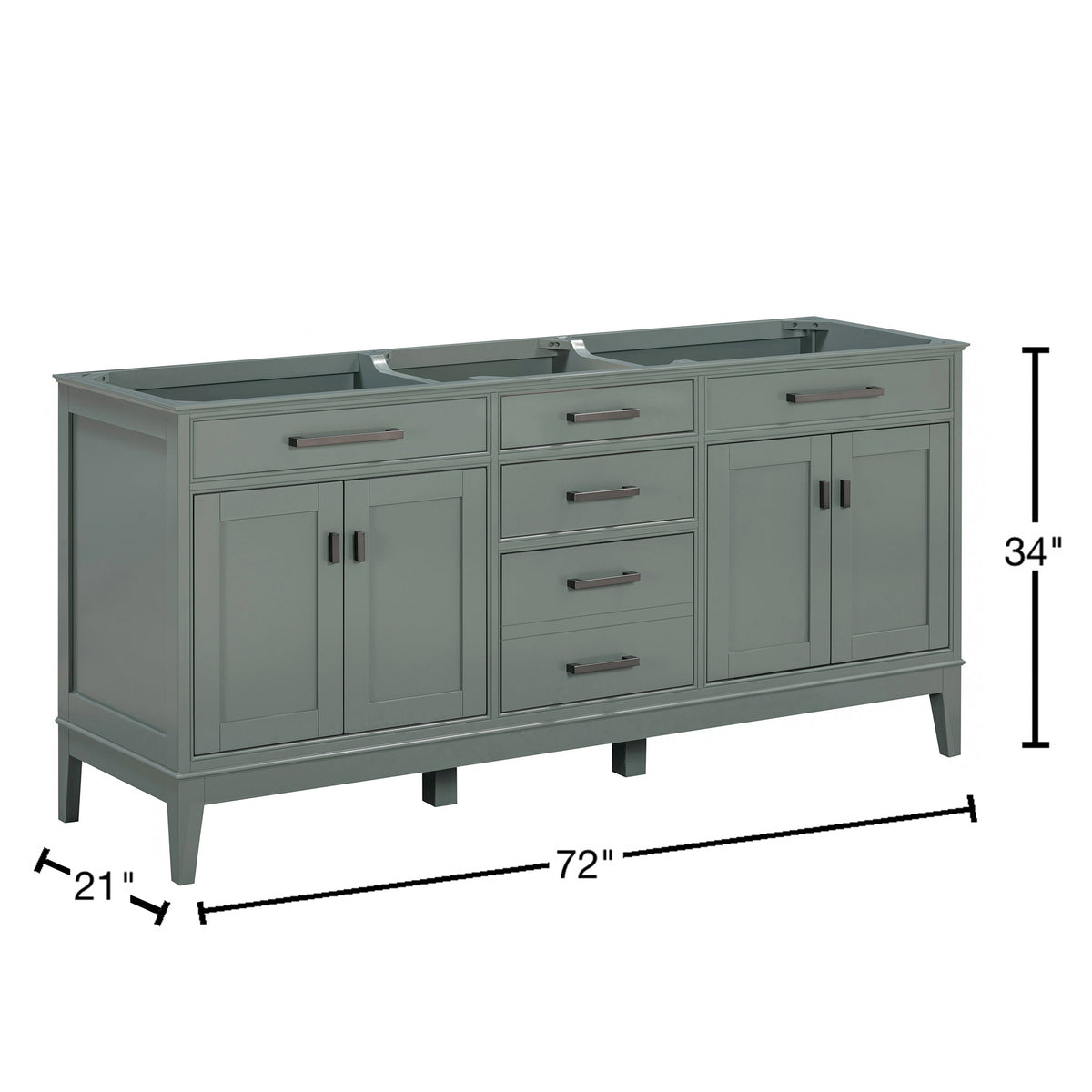 Avanity Madison 72-in White Bathroom Vanity Cabinet